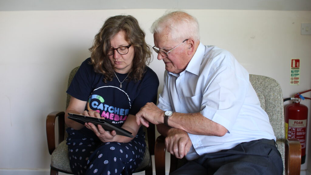 Fownhope walk 2018 Julia with-Denzil Biggs Oldest walker